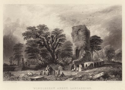 Windleshaw Manastırı, Lancashire (gravür) by George (after) Pickering
