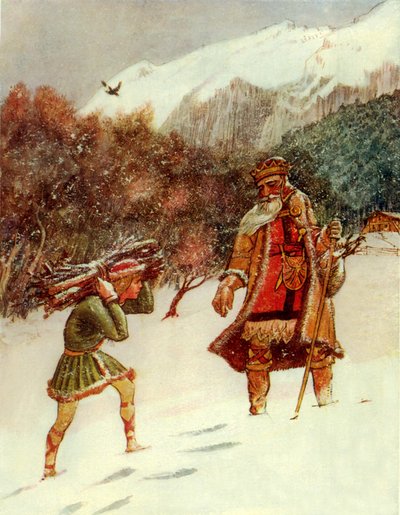 İyi Kral Wenceslas (renkli taş baskı) by George 9th Earl of Carlisle Howard