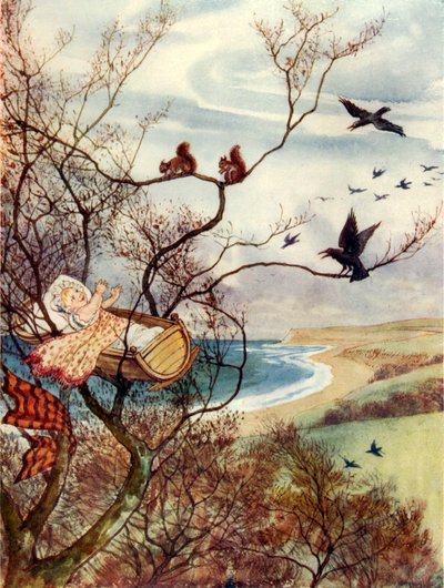 Hush-a-By, Baby (renkli taş baskı) by George 9th Earl of Carlisle Howard