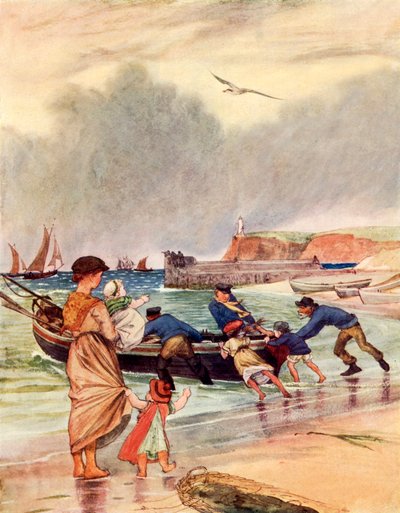 Okyanusta yapamazsanız (renkli taş baskı) by George 9th Earl of Carlisle Howard