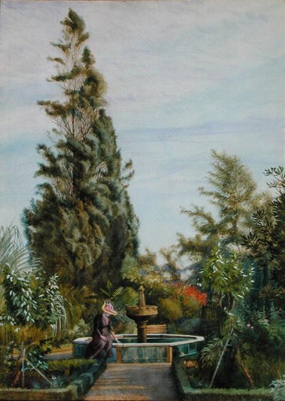 Lady Aurea Howard (kağıt üzerine sulu boya) by George 9th Earl of Carlisle Howard