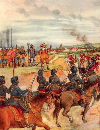 Fin süvarilerinin yürüyüşü (renkli taş baskı) by George 9th Earl of Carlisle Howard