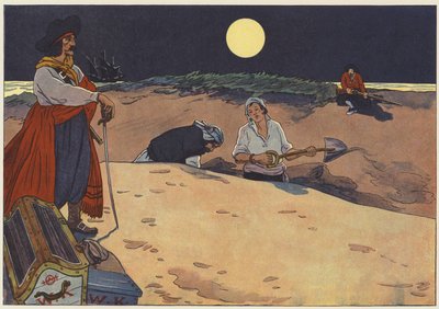 Yakında büyük bir çukur kazıldı ve hazine dikkatlice by George Alfred Williams