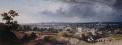 Paris'in Montmartre'ın tepelerinden görünüşü by George Arnald