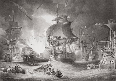 The Battle of the Nile, 1 August 1798, from `Illustrations of English and Scottish History