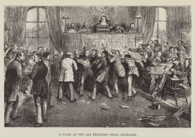 San Francisco Menkul Kıymetler Borsasında Panik by George Augustus Sala