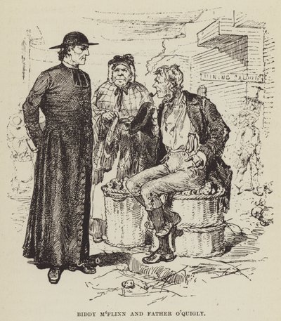 Biddy MFlinn ve Peder OQuigly by George Augustus Sala