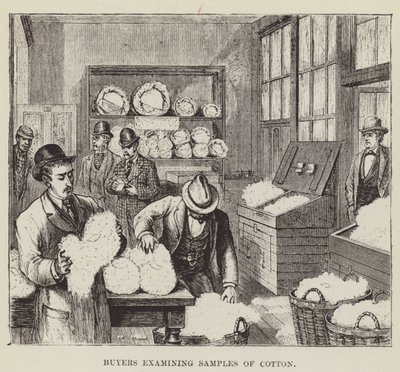 Pamuk Numunelerini İnceleyen Alıcılar by George Augustus Sala
