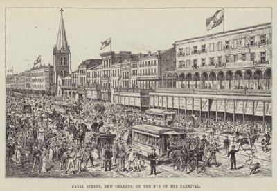 Canal Street, New Orleans, Karnaval Arifesinde by George Augustus Sala