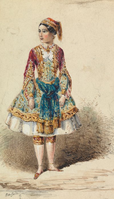 Yakın Doğu Kostümlü Kız by George Augustus Sala