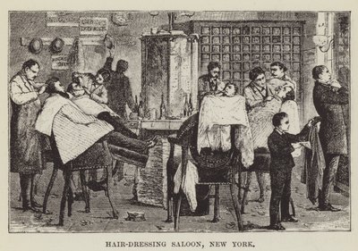 Kuaför Salonu, New York by George Augustus Sala