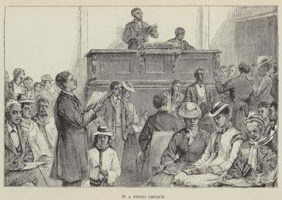 Siyah bir kilisede (gravür) by George Augustus Sala