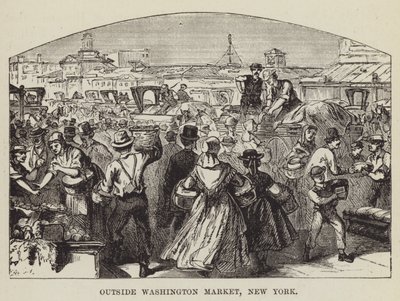 Washington Pazarı dışında, New York by George Augustus Sala