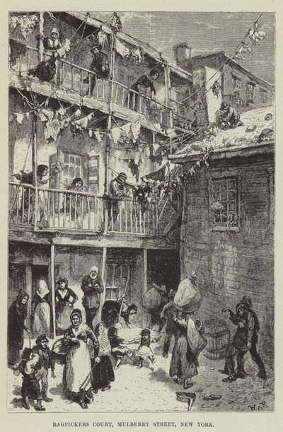 Ragpickers Mahkemesi, Mulberry Caddesi, New York by George Augustus Sala