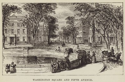 Washington Meydanı ve Beşinci Cadde by George Augustus Sala