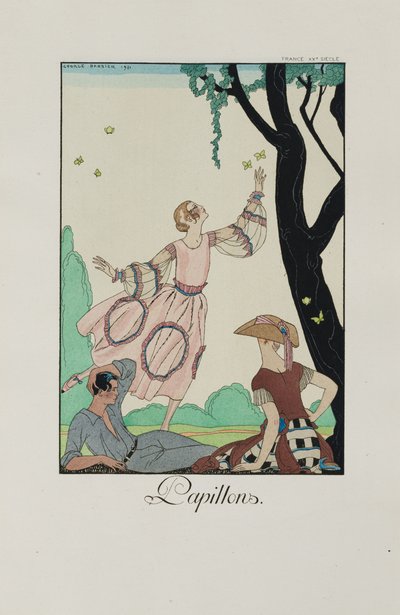 Fırfırlar ve fırfırlar: Kelebekler, 1921. by George Barbier