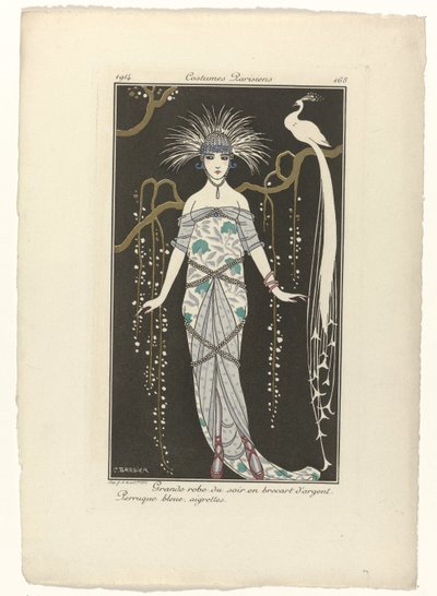 Journal des Dames et des Modes, Costumes Parisiens, 1914, No. 168: Büyük gece elbisesi (...) by George Barbier