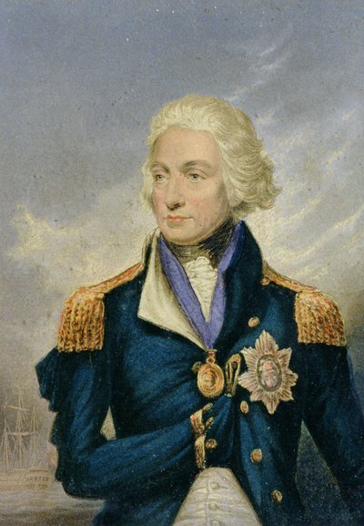 Horatio, Vikont Nelson (1758-1805) (renkli baskı) by George Baxter
