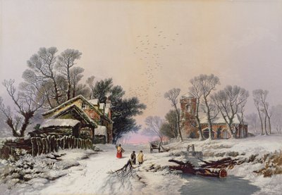 Kış (baskı) (ayrıca bkz. 46506) by George Baxter