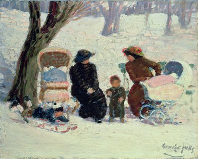 Nursemaids, High Bridge Park (tuval üzerine yağlı boya) by George Benjamin Luks