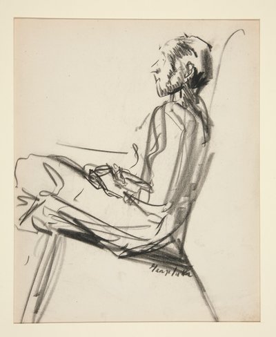 oturan adam by George Benjamin Luks