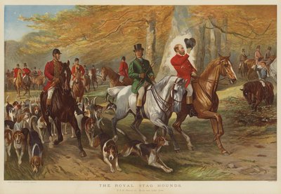 Kraliyet Geyik Av Köpekleri, Galler SAİK Prensi ve Lord Cork by George Bouverie Goddard