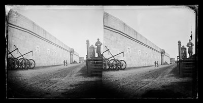 Sentry, Fort Hamilton, Brooklyn, c.1872-87 (ıslak-kolodion negatif) by George Bradford Brainerd