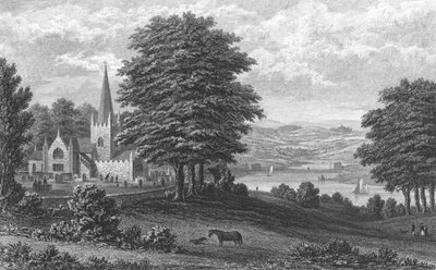 Whippingham Kilisesi, Wight Adası, 1851 by George Brannon