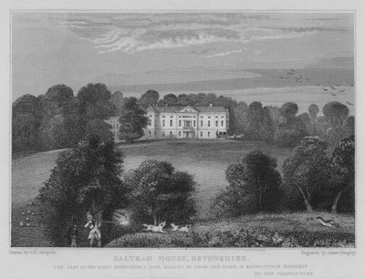 Saltram Evi, Devonshire (gravür) by George Bryant Campion
