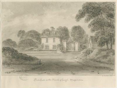 Leigh - "Park Salonu": sepya çizimi, 1841 by George Buckler