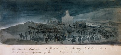 Fransız, Sardunya ve Türk ordularının keşif için Balaklava hatlarını terk etmeleri, 1854 dolayları by George Cadogan