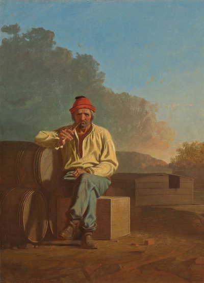 Mississippi Kayıkçı by George Caleb Bingham