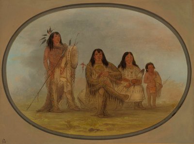 Bir Kara Ayak Şefi, Karısı ve Bir Tıp Adamı, 18611869. by George Catlin