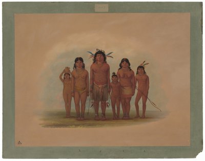 Connibo Kızılderili Ailesi by George Catlin