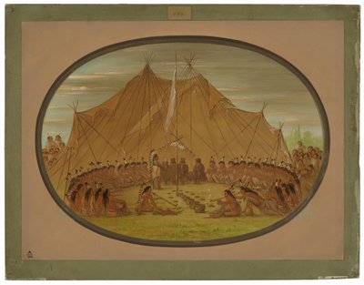 Bir Köpek Bayramı - Sioux by George Catlin