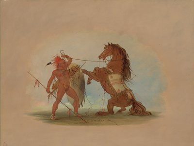 En Sevdiği Atını Kurban Eden Bir Pawnee Savaşçısı, 18611869. by George Catlin