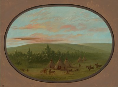 Bir Siyu Köyü, 18611869. by George Catlin