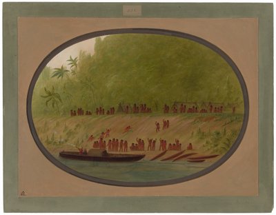 Küçük Bir Orejona Köyü by George Catlin