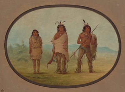 Bir Yuma Şefi, Kızı ve Bir Savaşçı, 18551869. by George Catlin