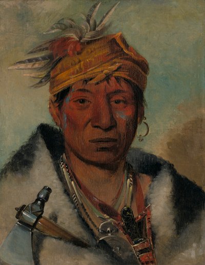 Ah-yaw-né-tak-oár-ron bir Savaşçı, 1831. by George Catlin