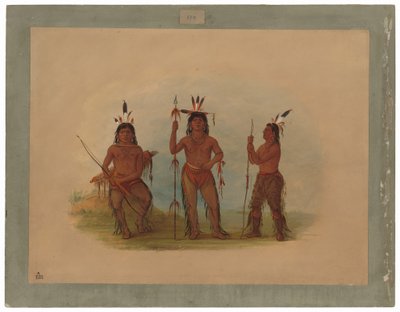 Alaeutian Şefi ve İki Savaşçı by George Catlin