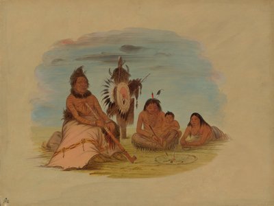 Yaşlı Bir Minatarre Şefi ve Ailesi, 18611869. by George Catlin