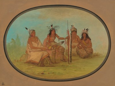 Yaşlı Bir Ojibbeway Şefi ve Üç Savaşçı, 18611869. by George Catlin