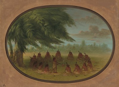 Bir Kızılderili Konseyi - Sioux, 18611869. by George Catlin