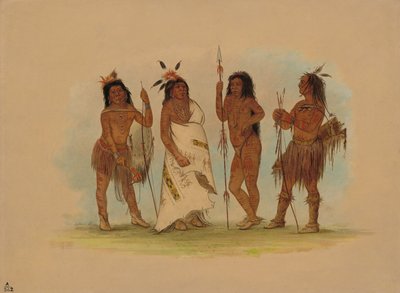 Apaçi Şefi ve Üç Savaşçı, 18551869. by George Catlin