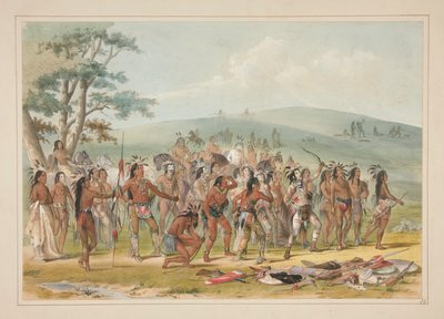 Mandanların Okçuluğu, pl. Kuzey Amerika Kızılderili Portföyünden 24 by George Catlin