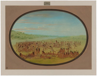 Kadınların Top Oyunu - Sioux by George Catlin