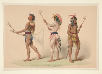 Top Oyuncular, pl. Kuzey Amerika Kızılderili Portföyünden 21 by George Catlin