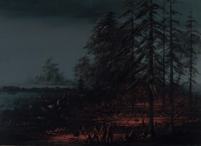 Bir Siyu Savaş Partisi Bivouac, 18611869. by George Catlin