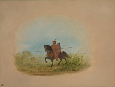 Atlı Gelin ve Damat - Connibo, 18541869. by George Catlin